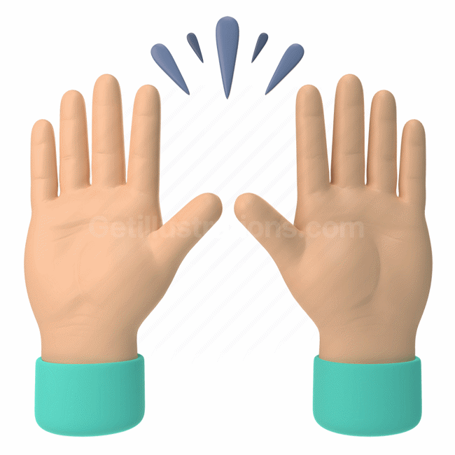 emoticon, emoji, sticker, gesture, raise, hands, asian